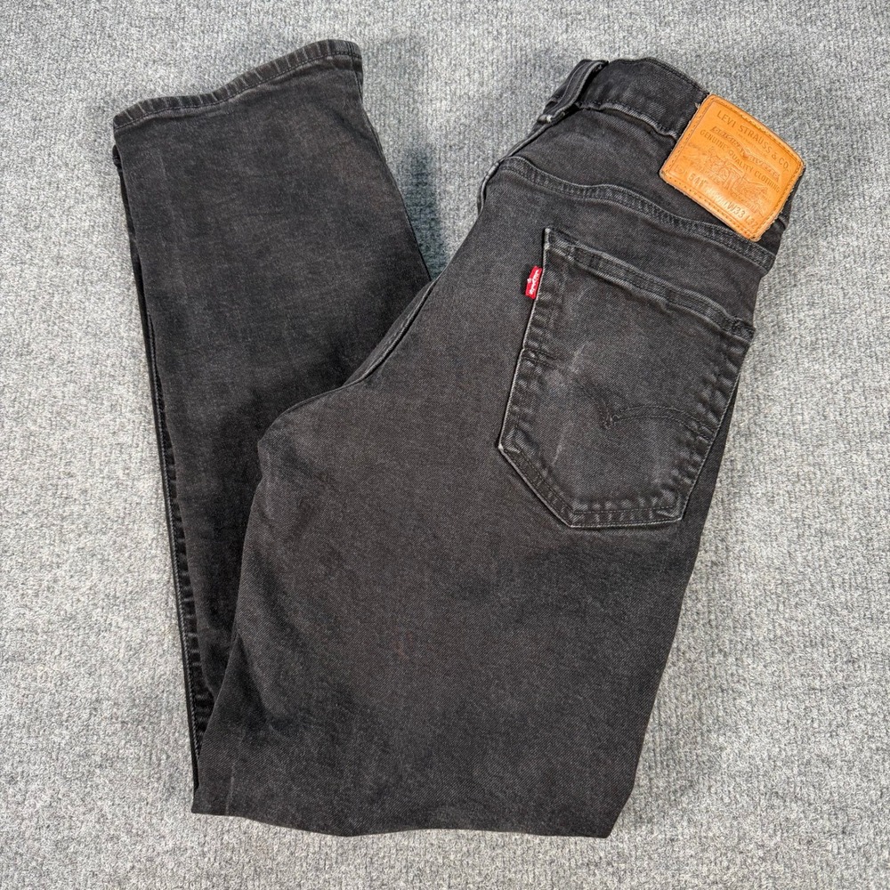 Levis Premium 541 Athletic Taper Jeans Mens 33x32 Black Faded 18181-0636 #4485
